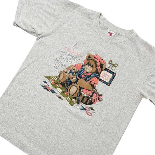 90s Cute Grandmother Teddy Bear Cottagecore Graphic Eclectic Art T-shirt