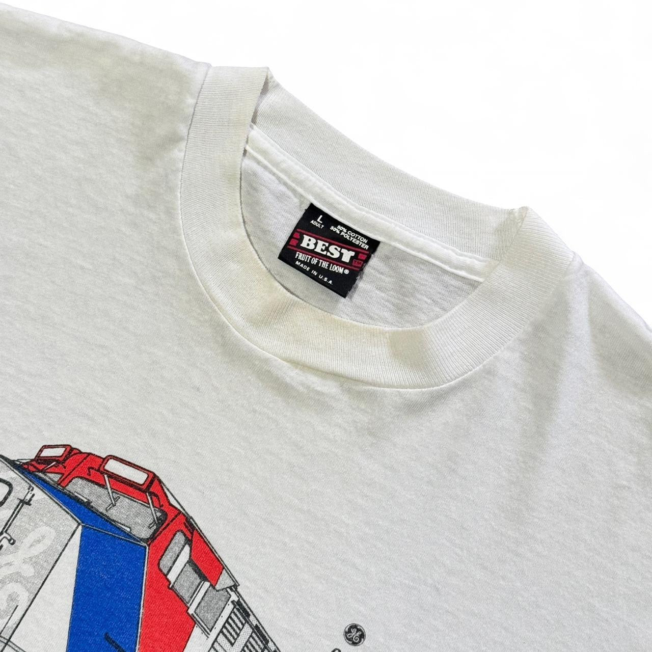 90s General Electric Transportation Systems Celebration Train Railway Tee