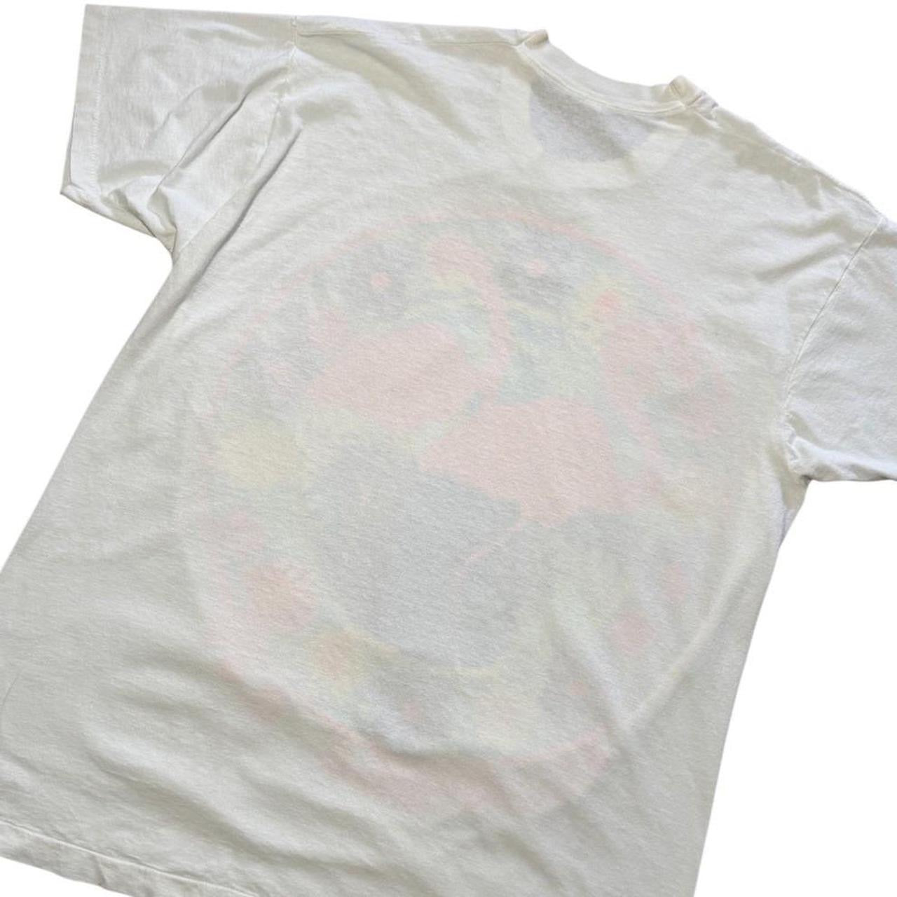 90s Flamingo Bay Puff Print Floral Hippie Nature Animal Graphic T-shirt