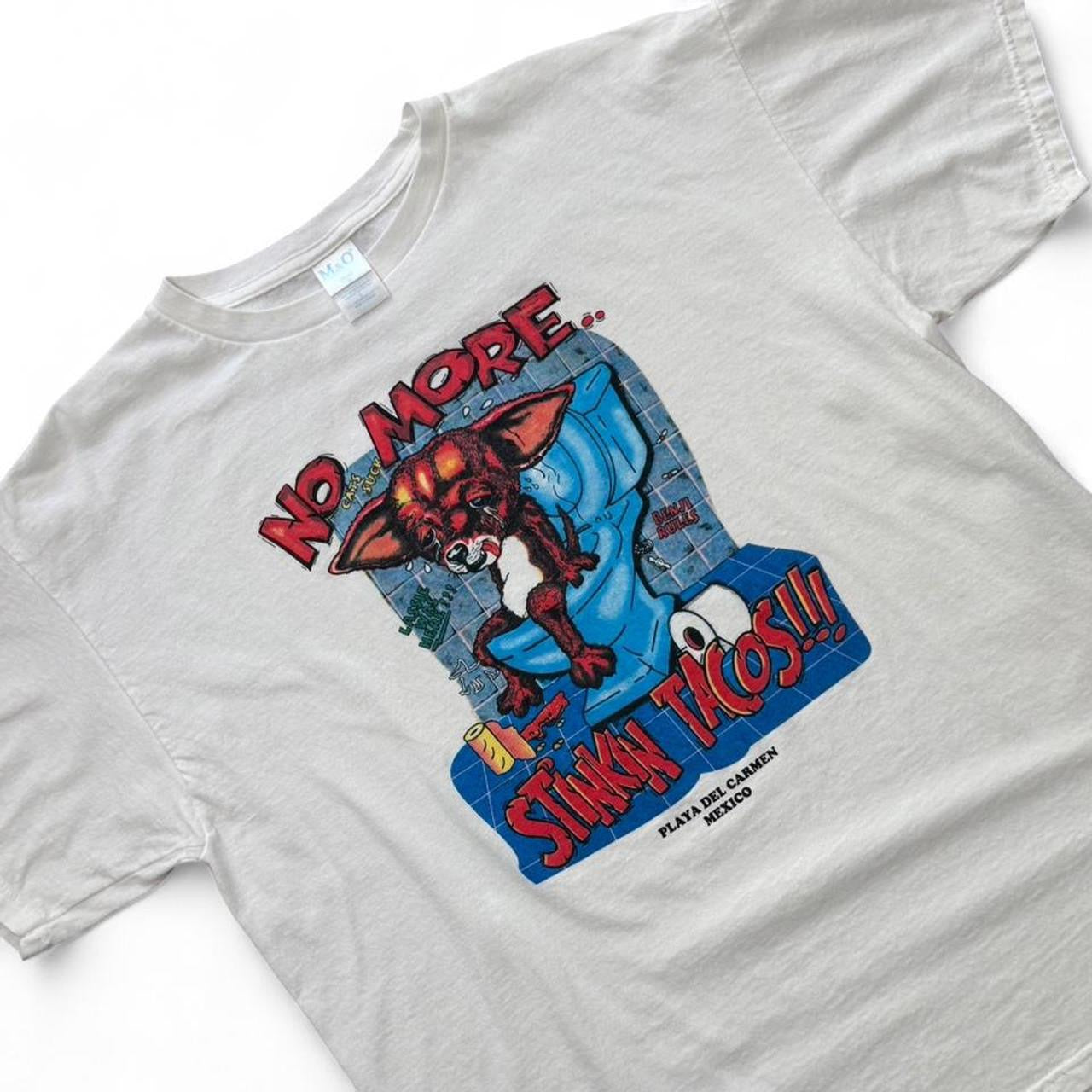 Vintage 90s No More Stinkin Taco Bell Dog Chihuahua Funny Poop Joke T-shirt