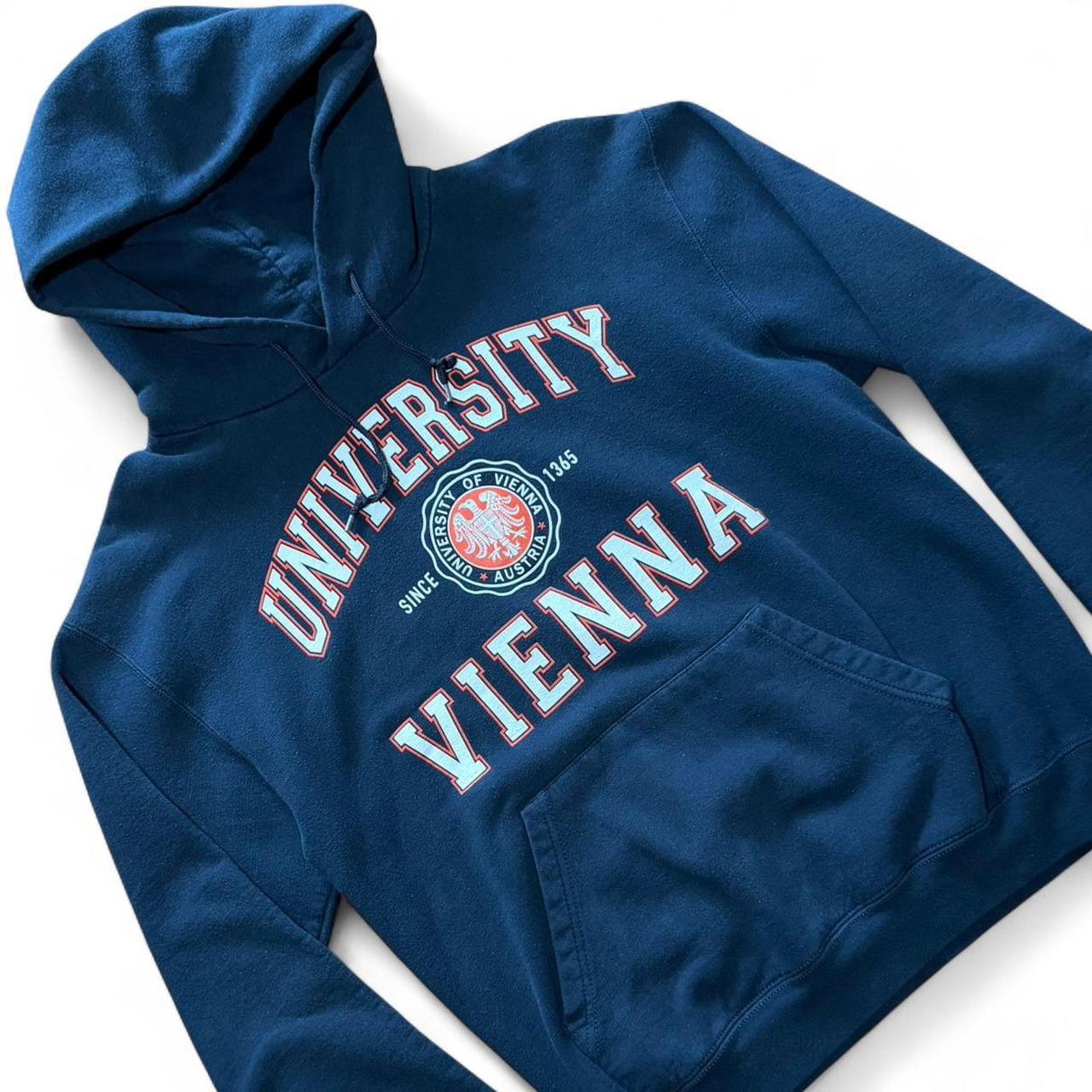 Vintage 90s University of Vienna Navy Blue Pullover Hoodie Sweater