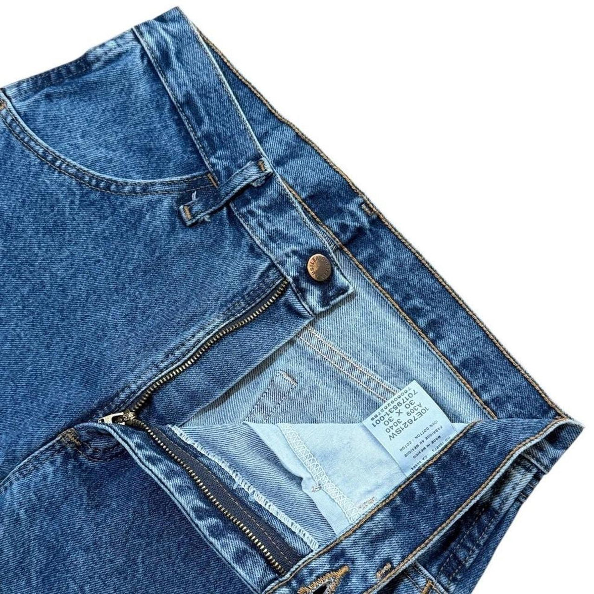 90s Y2K Rustler Mens Regular Fit Straight Leg Denim Jeans Blue Wash Pant