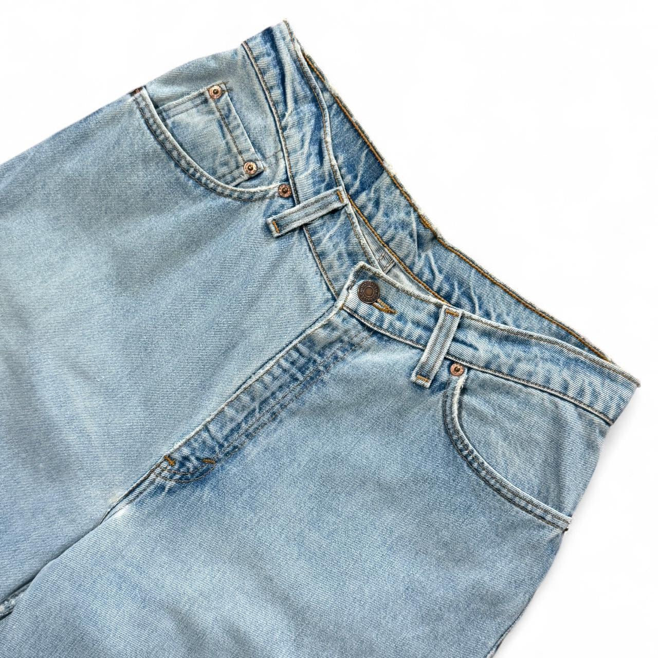 Vintage 90s Levi’s 512 High Waisted Light Blue Denim Tapered Jeans
