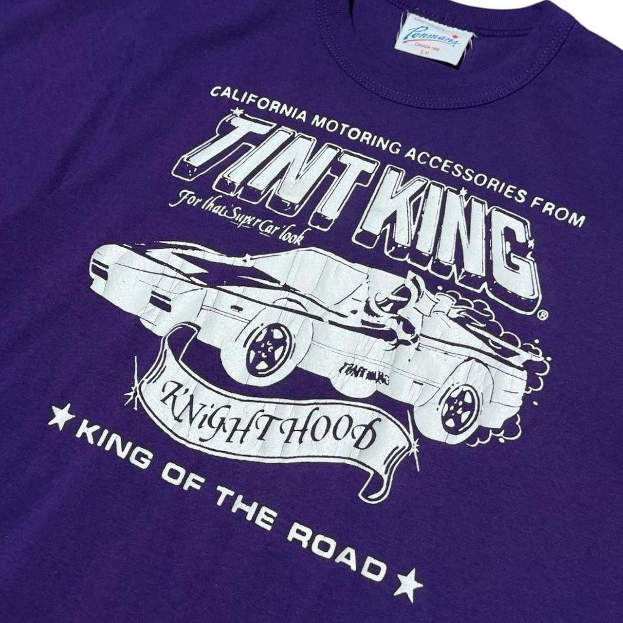 80s Tint King California Motors Racing Car Auto Mechanic Graphic T-shirt