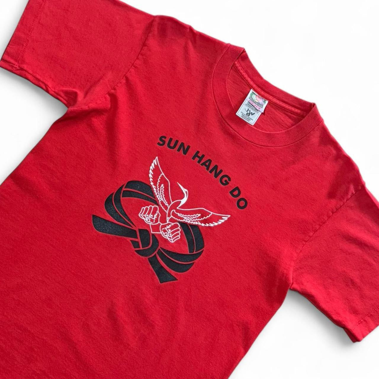 90s Red Sun Hang Do Karate Black Belt Club Martial Arts Tee