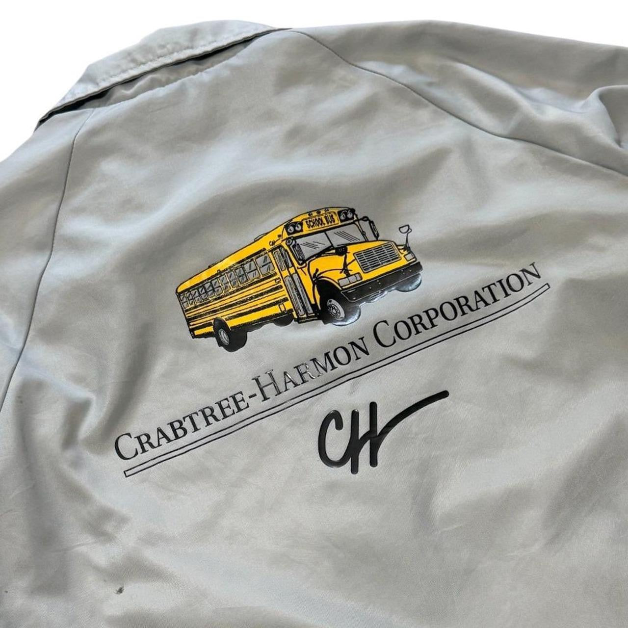 90s Westark USA Gray Crabtree-Harmon School Bus Graphic Coaches Jacket