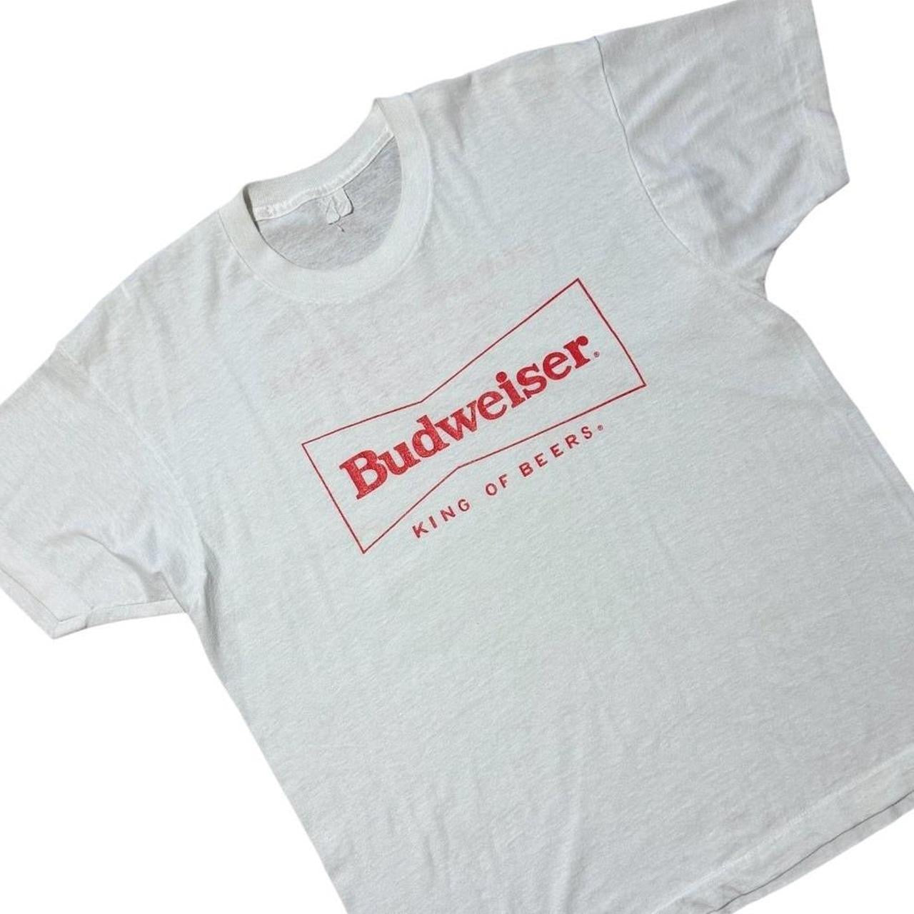 80s Budweiser King of Beers Logo Promo USA Single Stitch Sponsor T-shirt