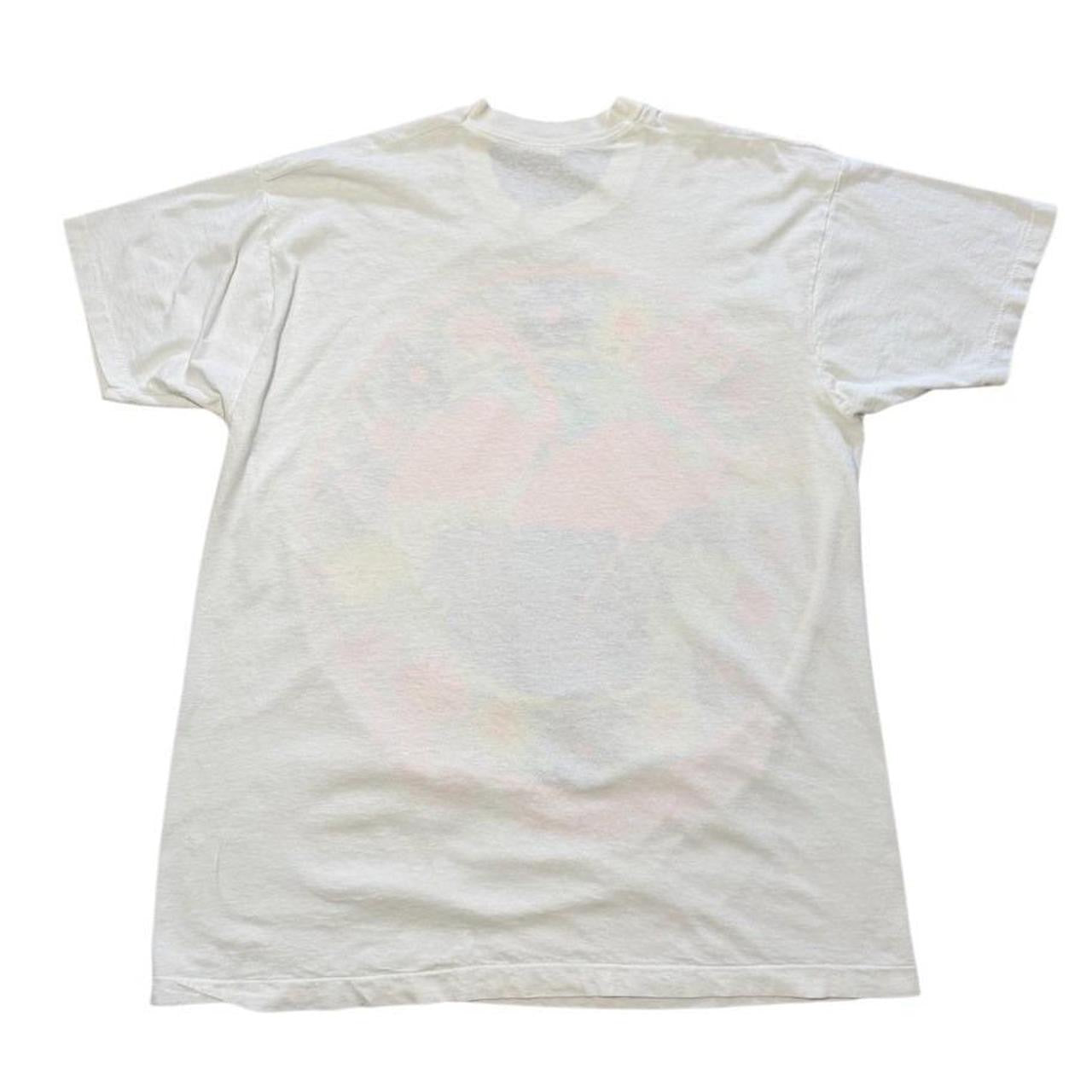90s Flamingo Bay Puff Print Floral Hippie Nature Animal Graphic T-shirt