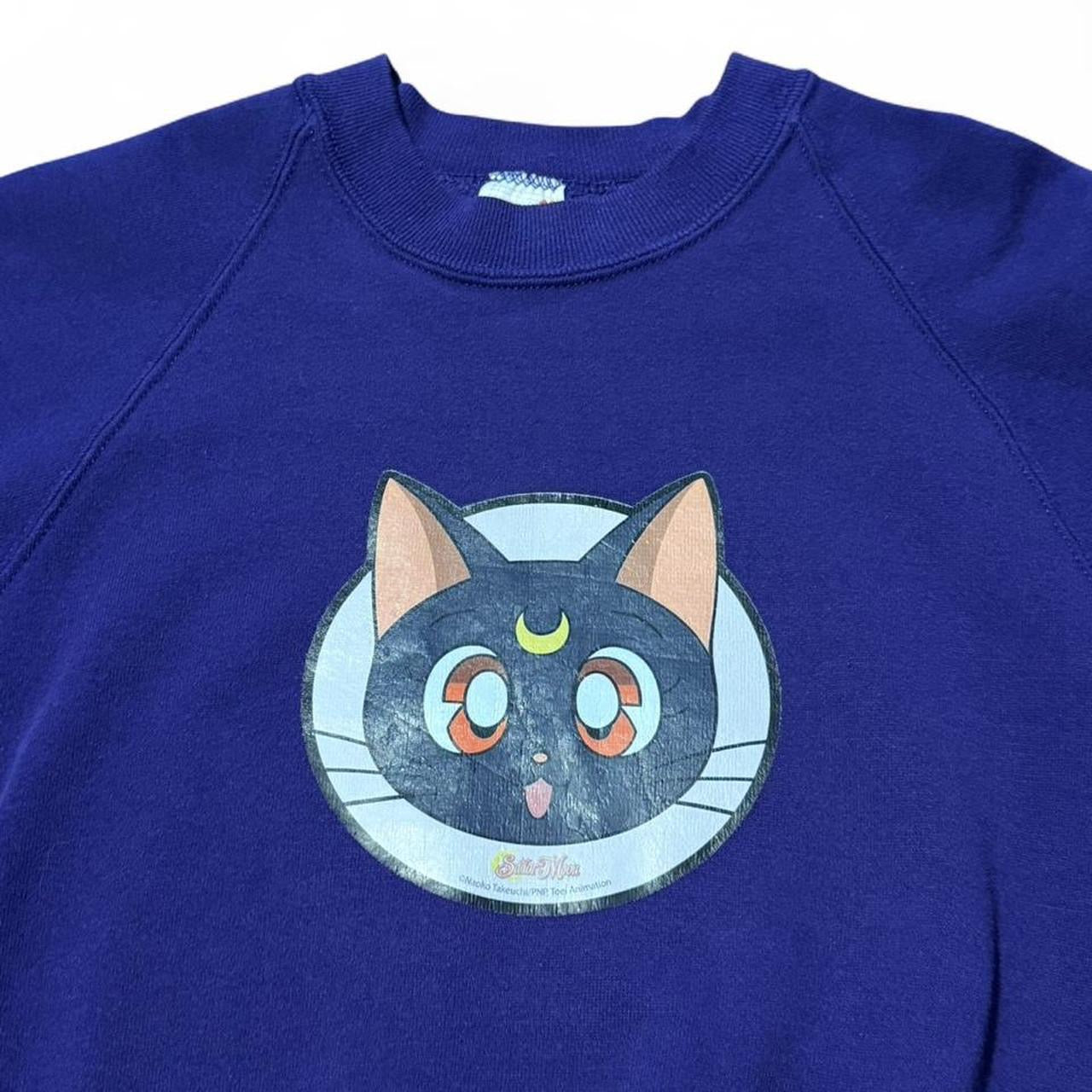 90s Sailor Moon Cat Kitty Luna Anime Cartoon Tv Show Pullover Sweater