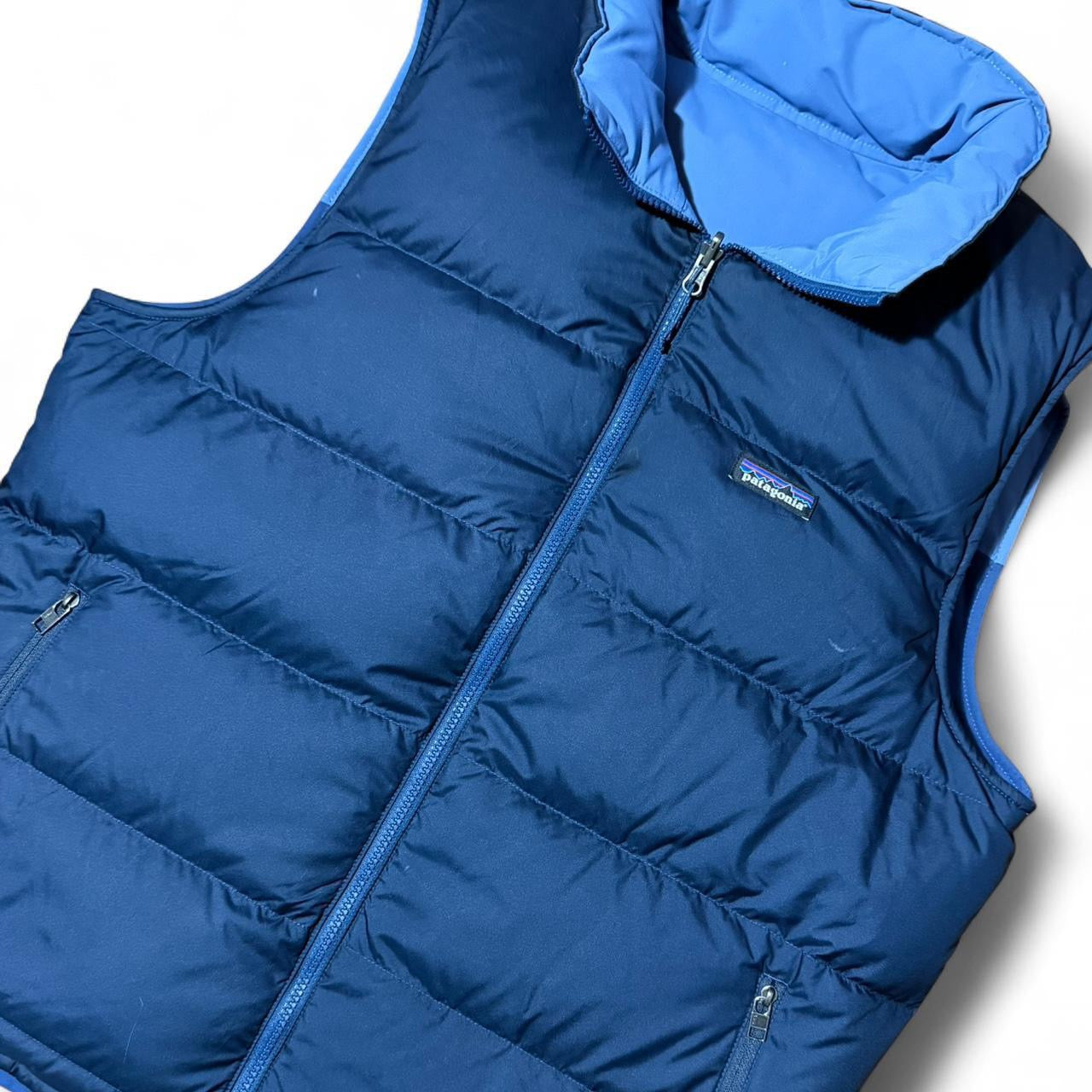 Vintage 90s Reversible Navy Blue Bivy Patagonia Down Puffer Vest