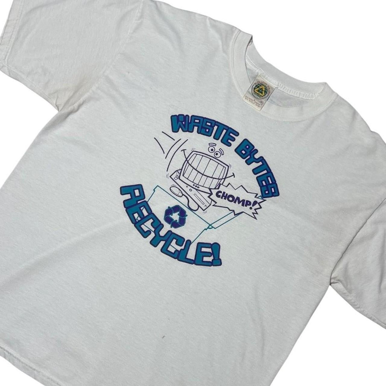 90s Y2K Waste Bytes Recycle Computer Technology Internet Graphic T-Shirt