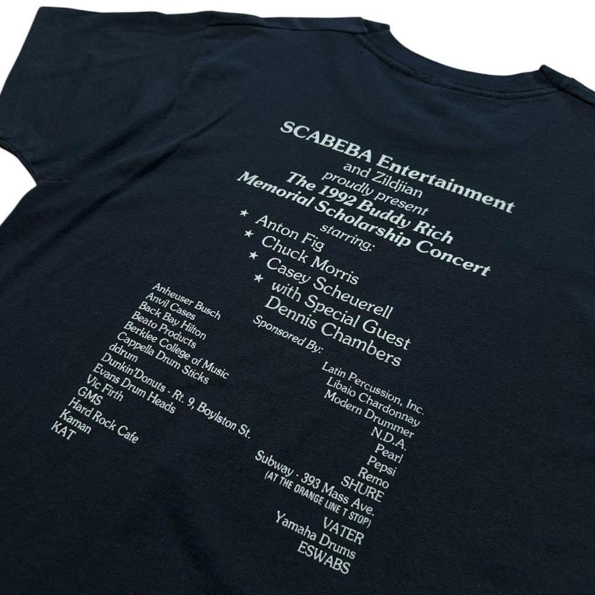 1991 Buddy Rich Jazz Drummer Musician Zildjian Memorial Concert T-shirt