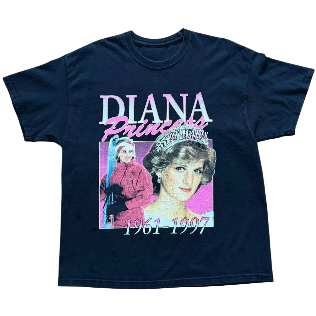 Vintage 90s Princess Diana Of Whales Rap Graphic Memorial T-shirt