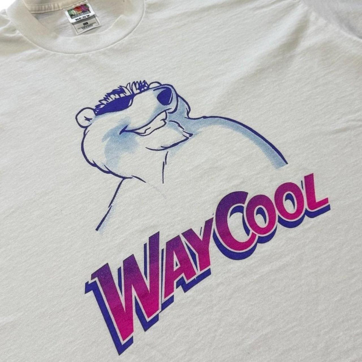 90s Way Cool Icee Drink Polar Bear Promotional Art Graphic Merch T-shirt