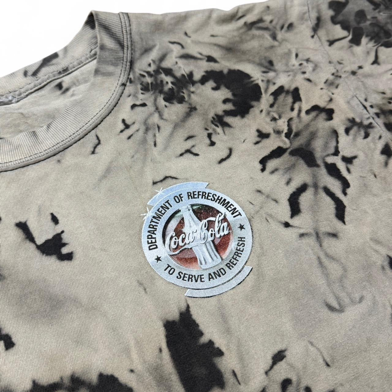 90s Coca-Cola Tie-Dye Acid Wash Bleached Department of Refreshment Tee