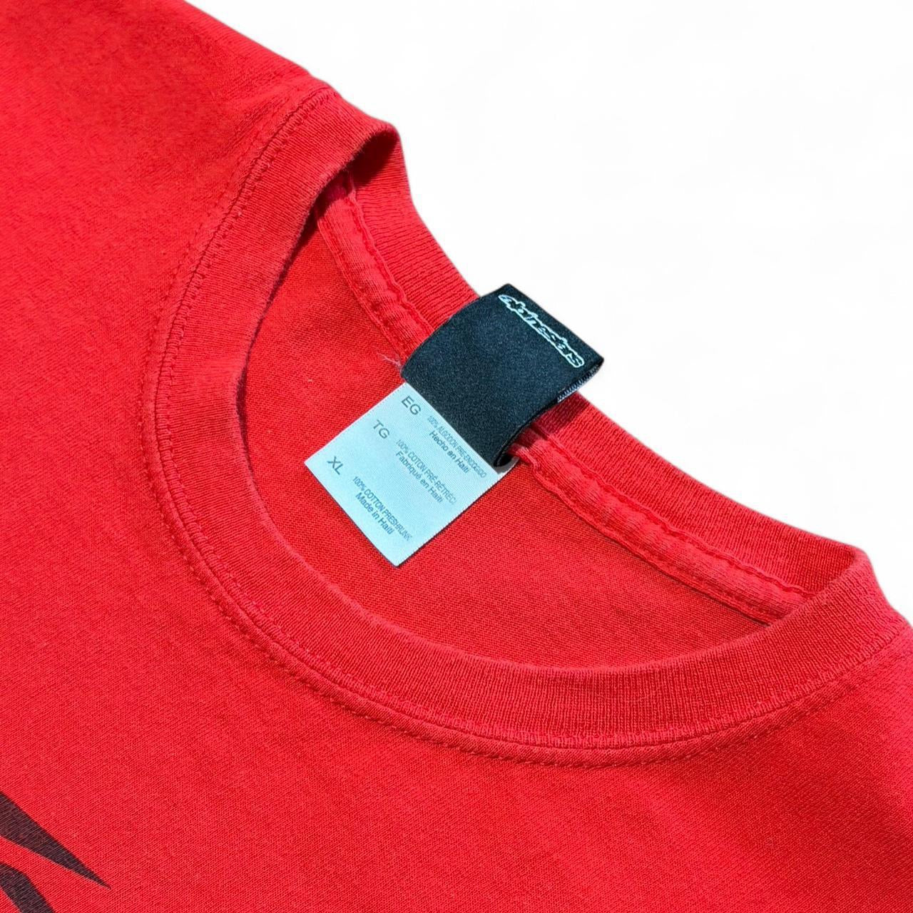 Y2K Alpinestars Snowboarding Sports Red Graphic Logo T-shirt