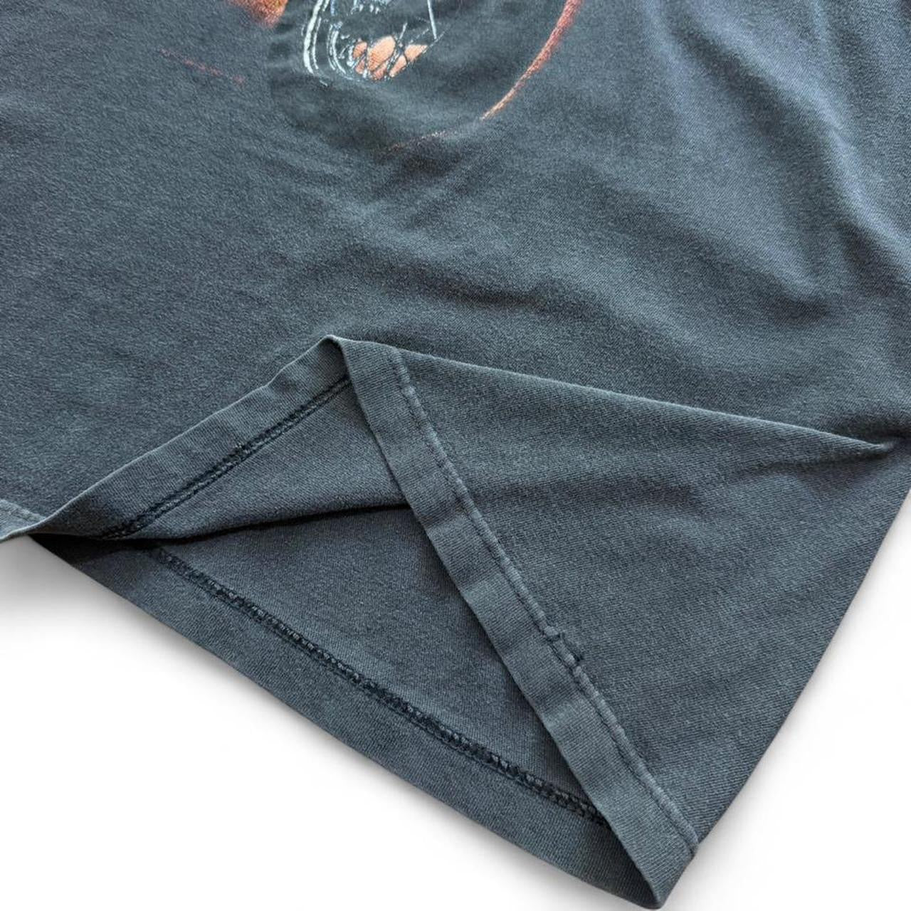 90s Aboriginal Native Chief Motorcycle Biker Distressed Faded T-shirt
