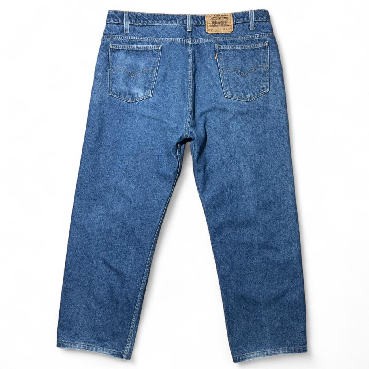 Orange Tab Levi’s 505 Straight Leg Blue Denim Jeans