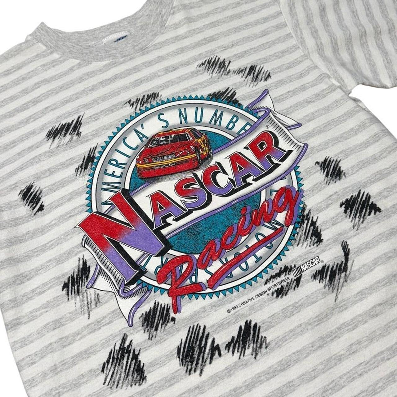 90s NASCAR Racing Stripe Single Stitch USA Retro Car Art Graphic T-shirt