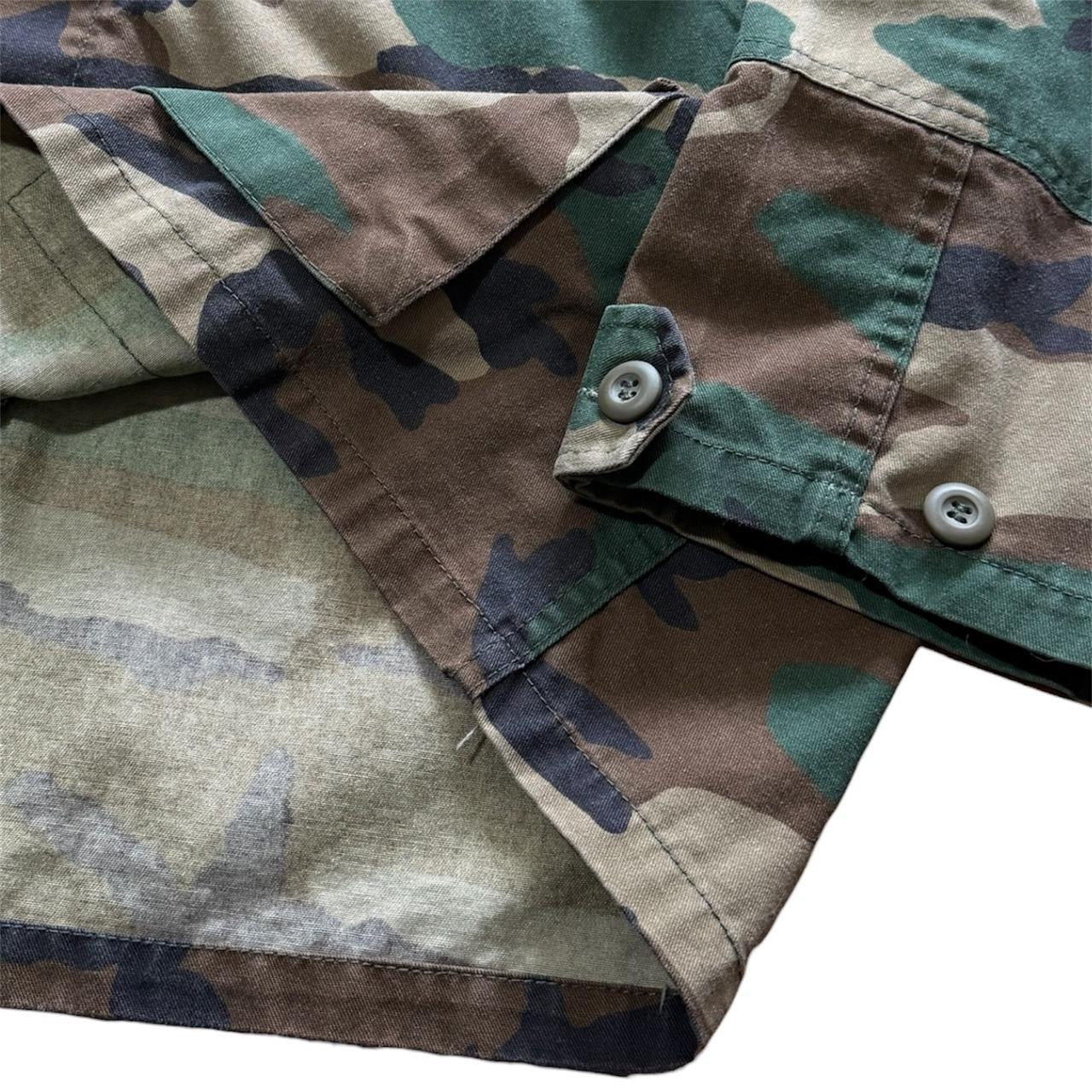 Vintage Y2K Military Army Camouflage Utility Uniform Button Up Jacket Coat