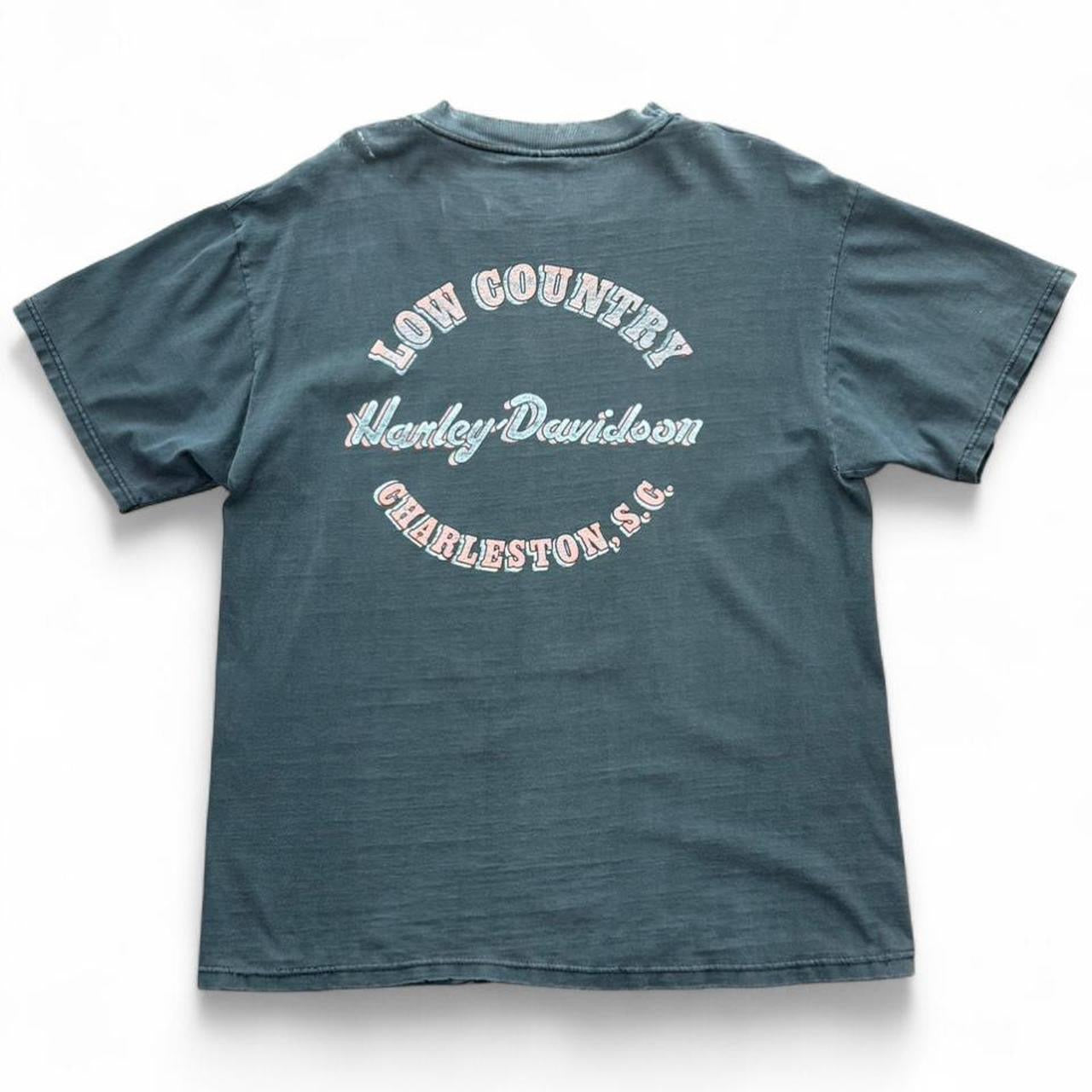 90s Harley Davidson Eagle Biker Motorcycle Faded Distressed T-shirt