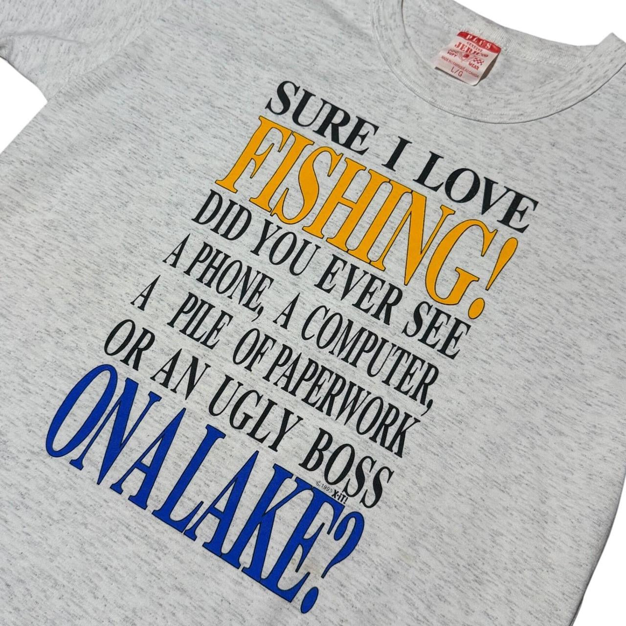 90s Fishing Humour Novelty Slogan Quote Dad Joke Funny Triblend T-shirt