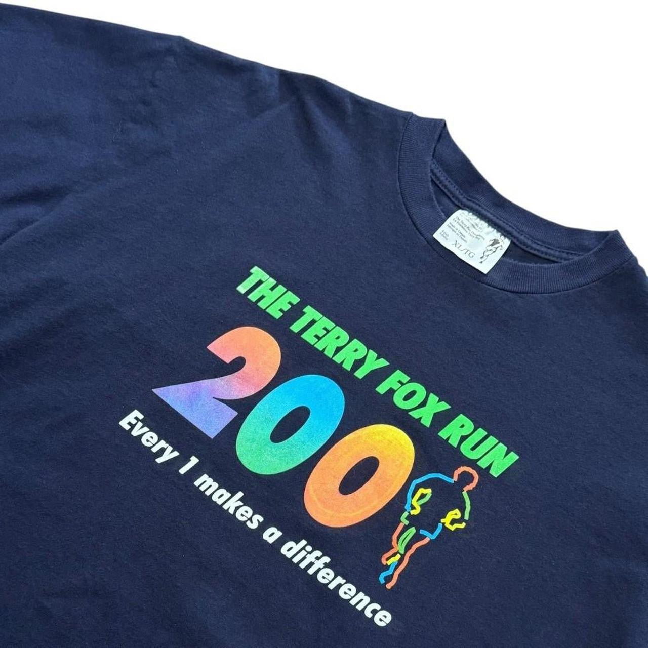 Y2K Terry Fox Foundation Marathon Running Fundraiser Graphic T-shirt