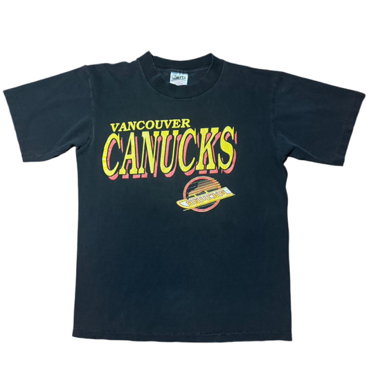90s Vancouver Canucks Classic Logo NHL Hockey Tee