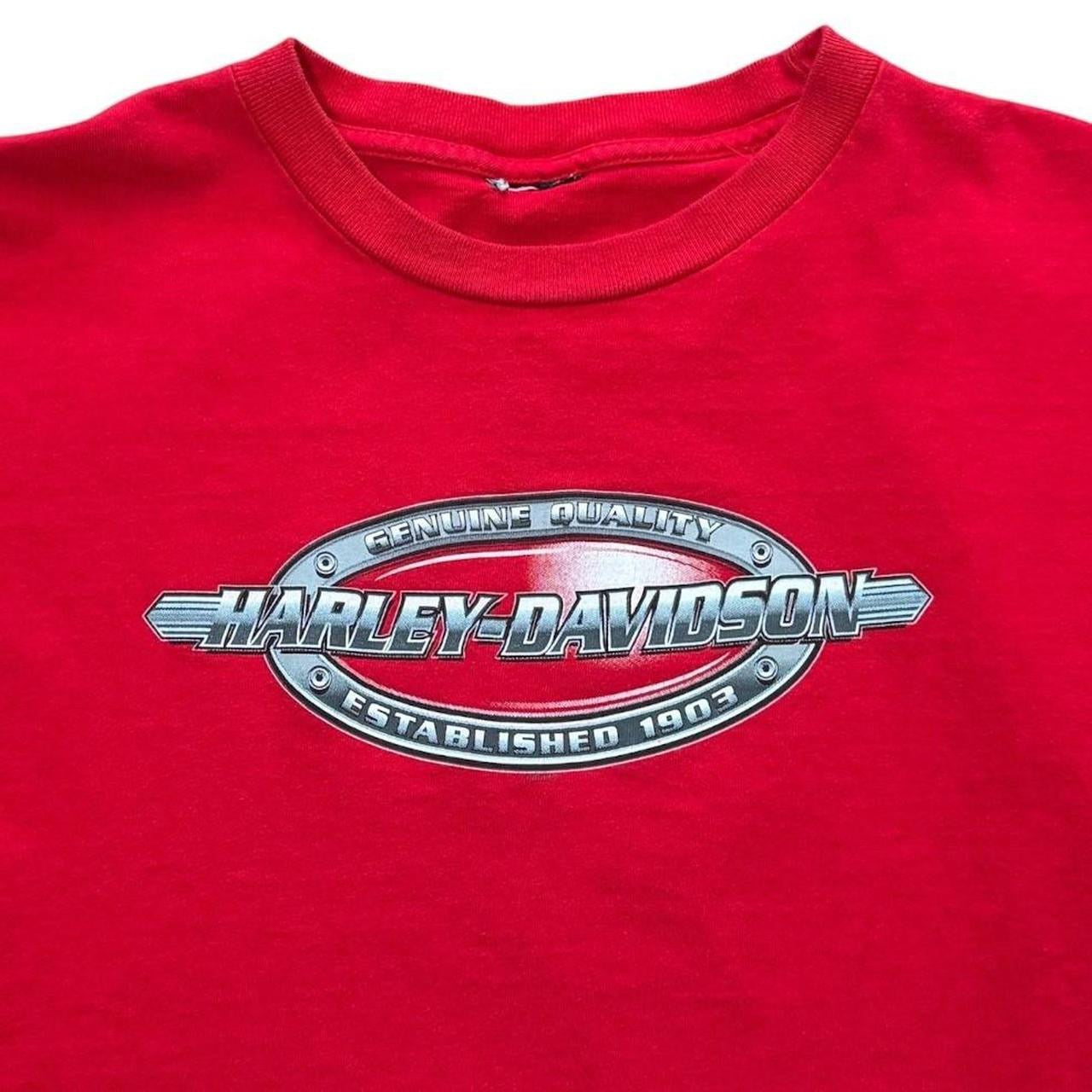 90s Y2K Harley Davidson Montreal Quebec Biker Motorcycle Graphic T-shirt