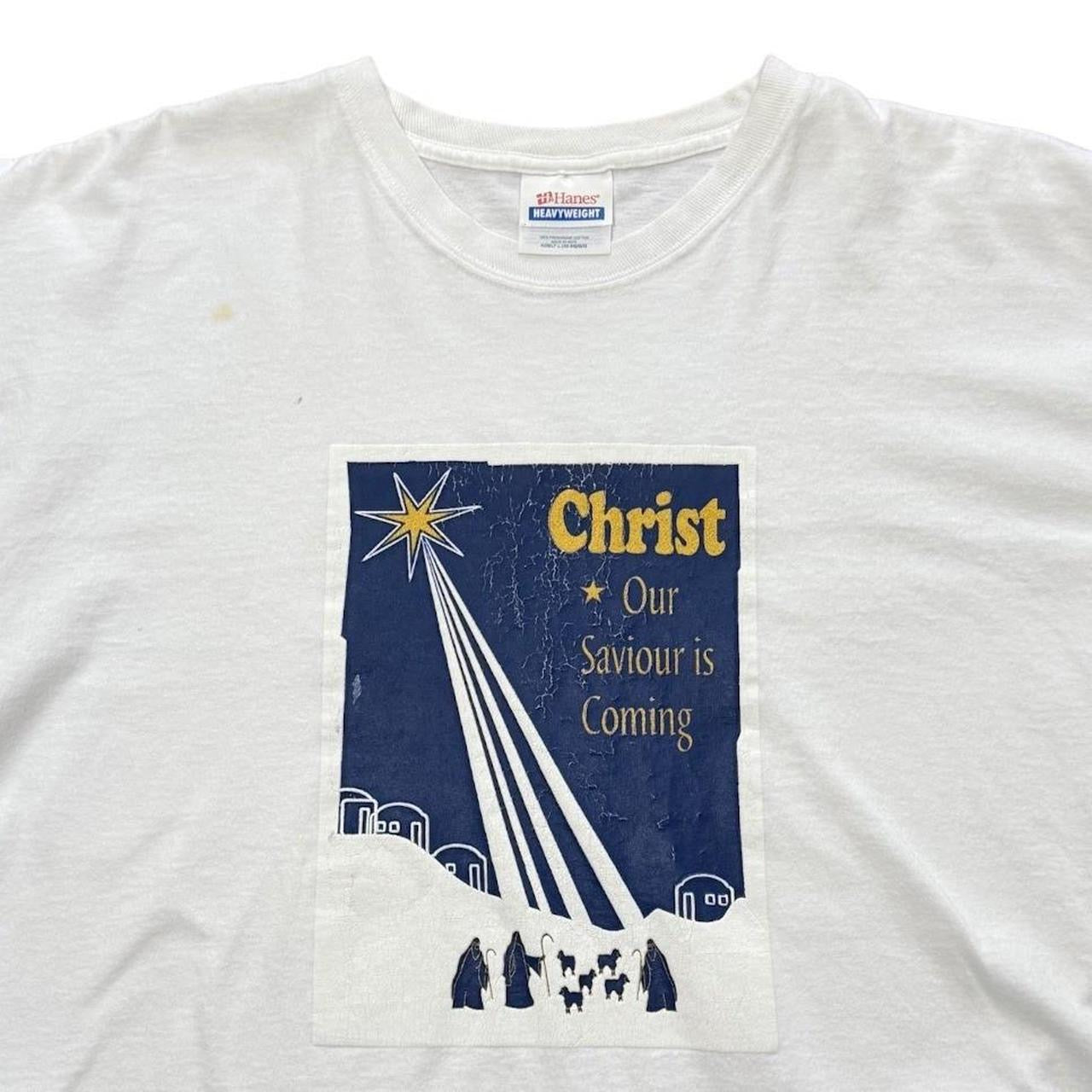 Y2K Jesus Christ Our Saviour Religion God Christian Church Bible T-Shirt