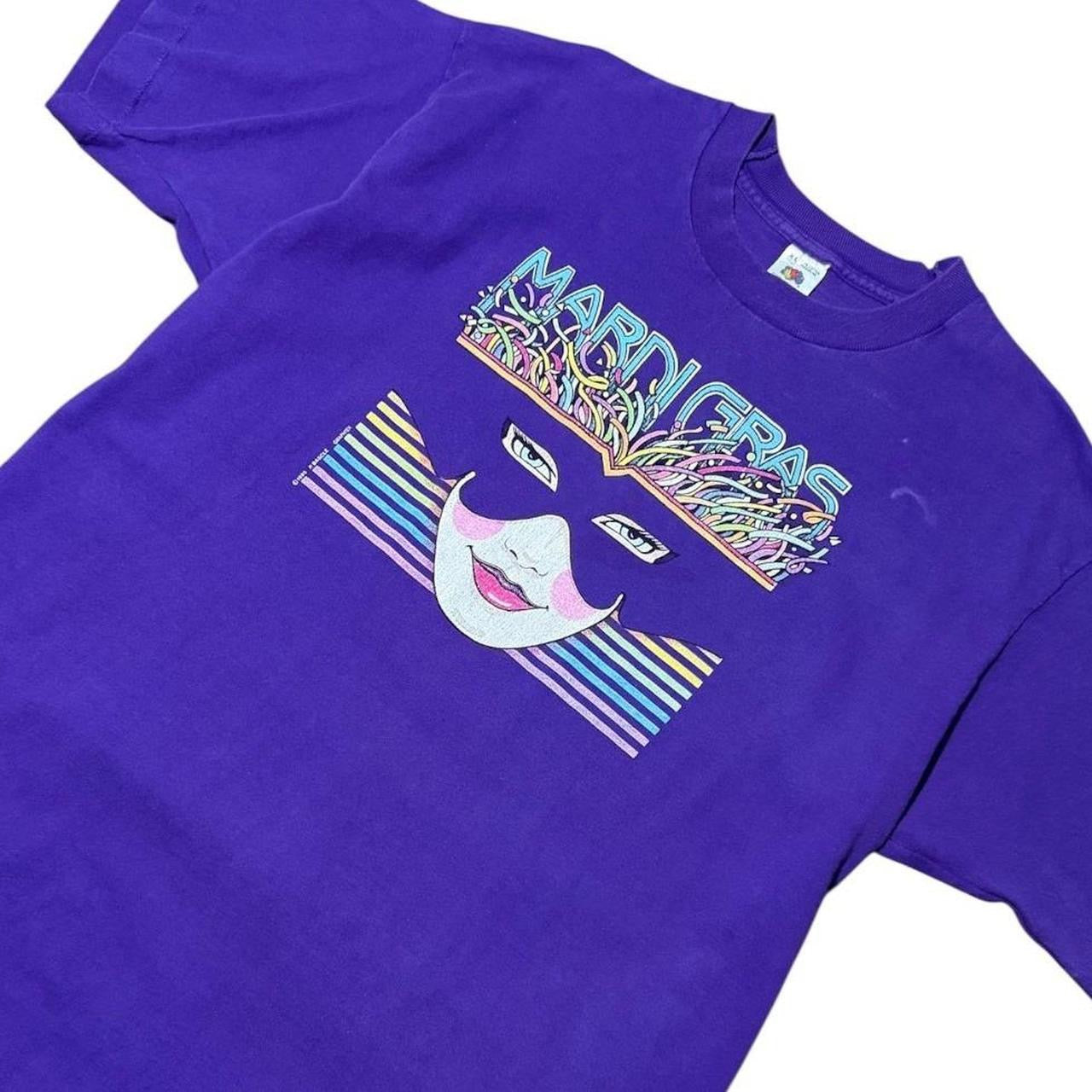 80s Mardi Gras New Orleans Burlesque Masquerade Mask Art Graphic T-shirt