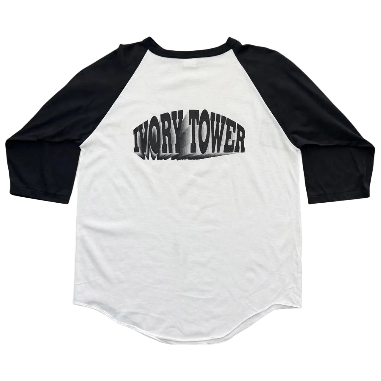 Vintage 90s Baseball Raglan Ivory Tower Graphic Soft Cotton T-shirt