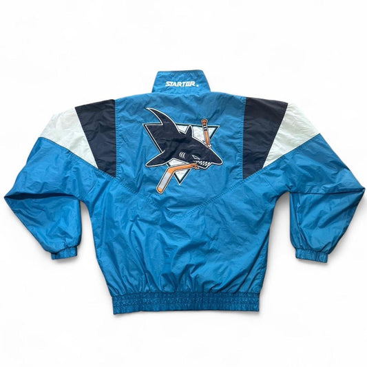 90s NHL Starter San Jose Sharks Hockey Zip Up Windbreaker
