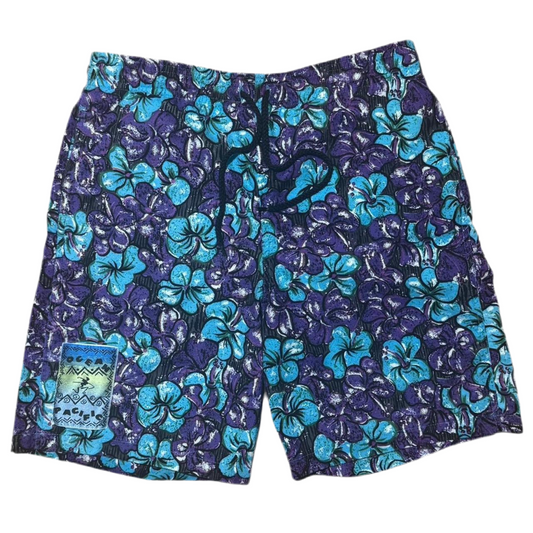 Vintage Ocean Pacific Hawaiian Floral Board Shorts
