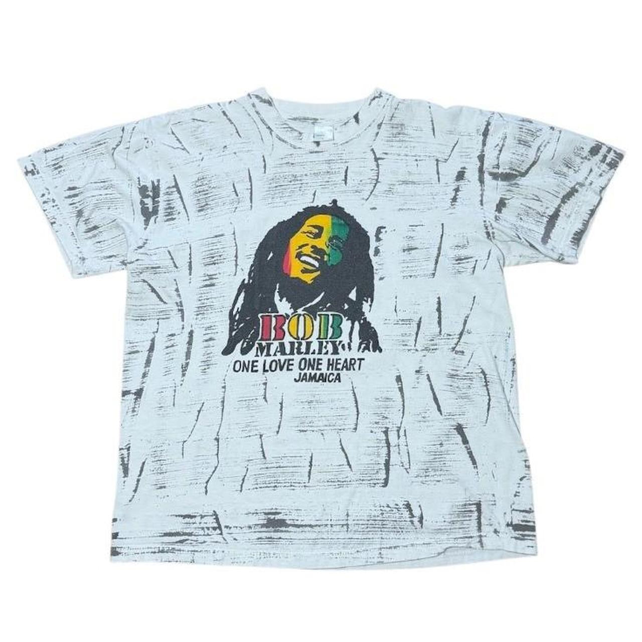 90s Bob Marley One Love Reggae Band Music AOP Jamaica Graphic T-Shirt