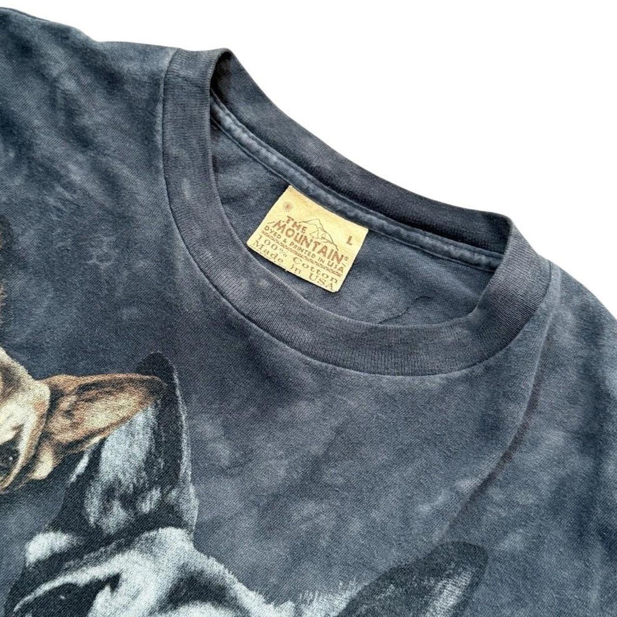 90s The Mountain German Shepherd Dog Puppy K9 Graphic Tie Dye T-shirt