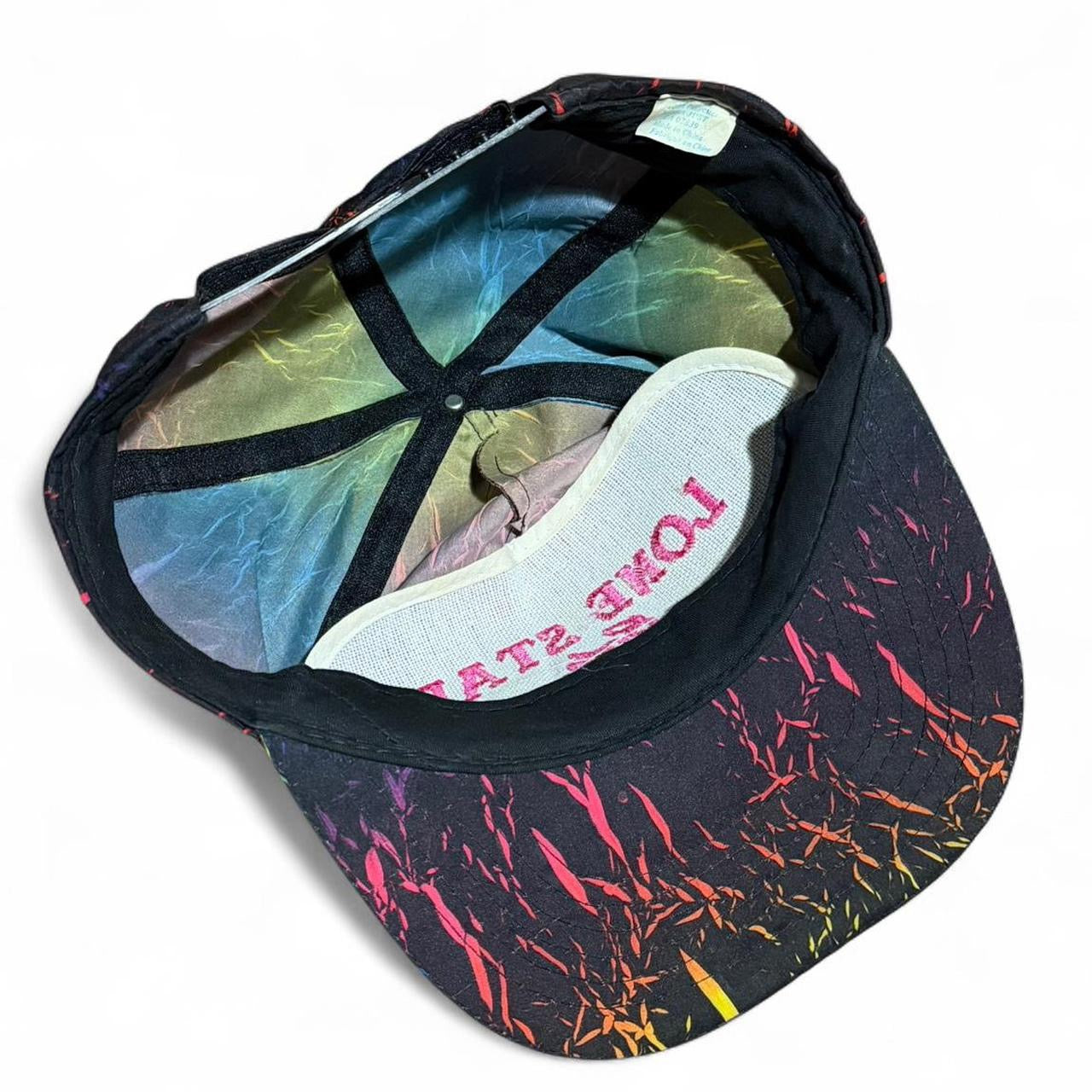 Vintage 90s Lone Star Cafe Burnaby Vancouver Paint Art Neon Snapback Hat