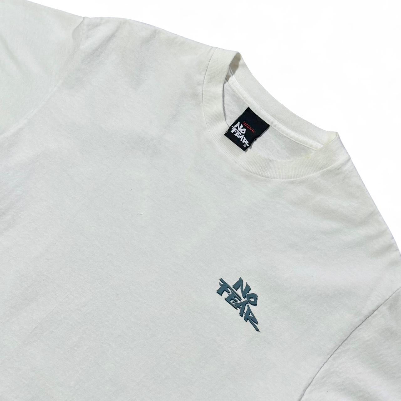 Vintage 90s No Fear Racing Fuel Skate Extreme Sports Mullet Graphic T-shirt