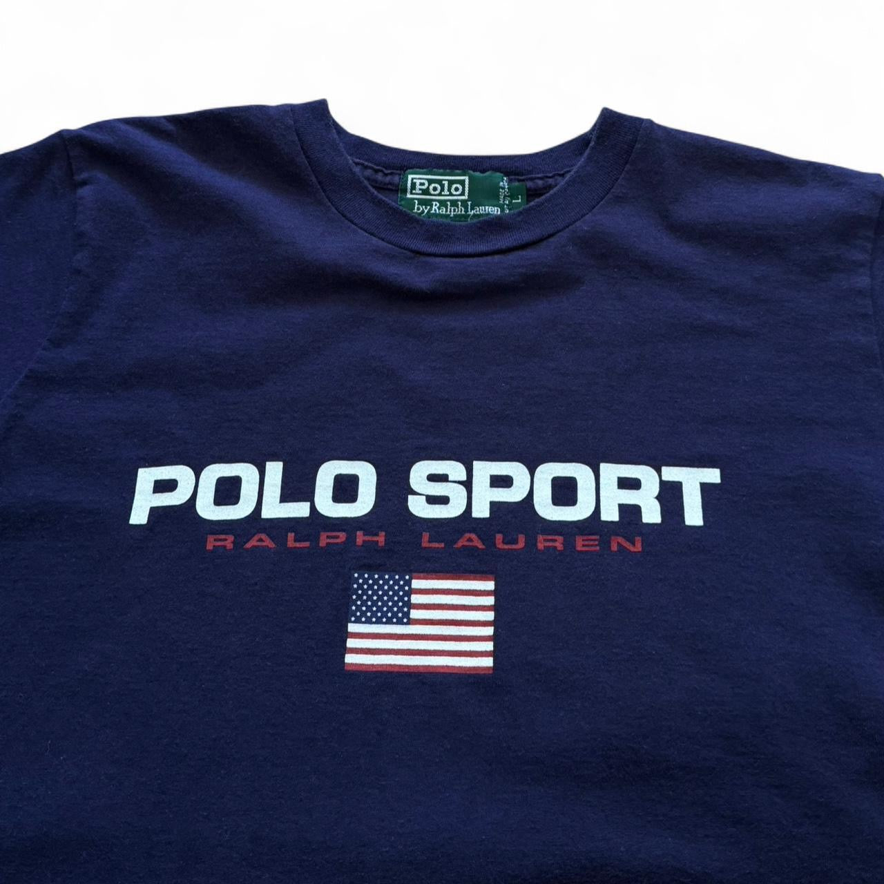 Vintage 90s Ralph Lauren Polo USA Sport Navy Blue T-shirt