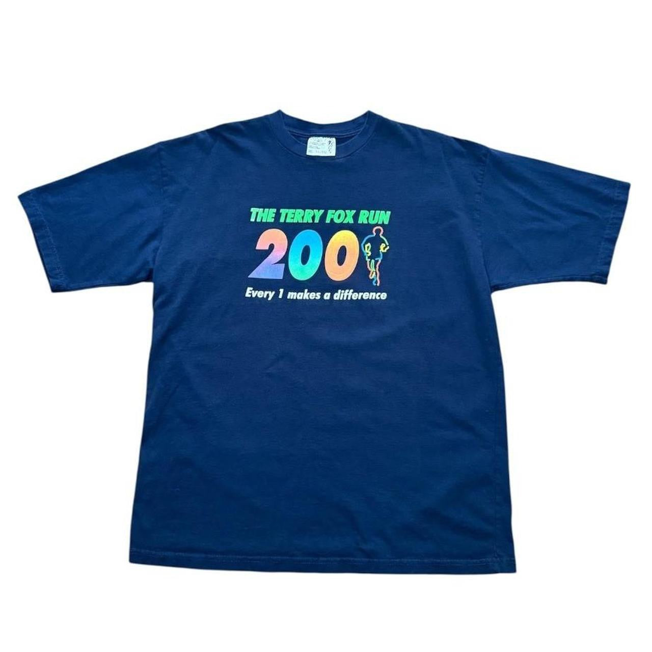 Y2K Terry Fox Foundation Marathon Running Fundraiser Graphic T-shirt