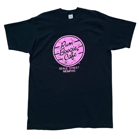 90s Rum Boogie Cafe Beale Street Memphis Pink Graphic T-shirt