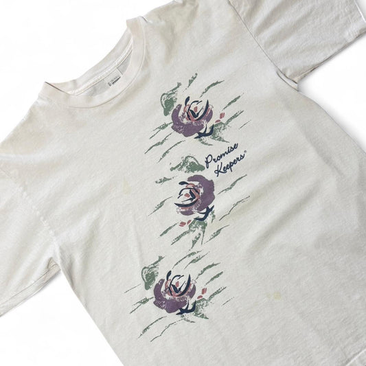 Vintage 90s Promise Keepers Floral Flower Art Graphic Rose T-shirt