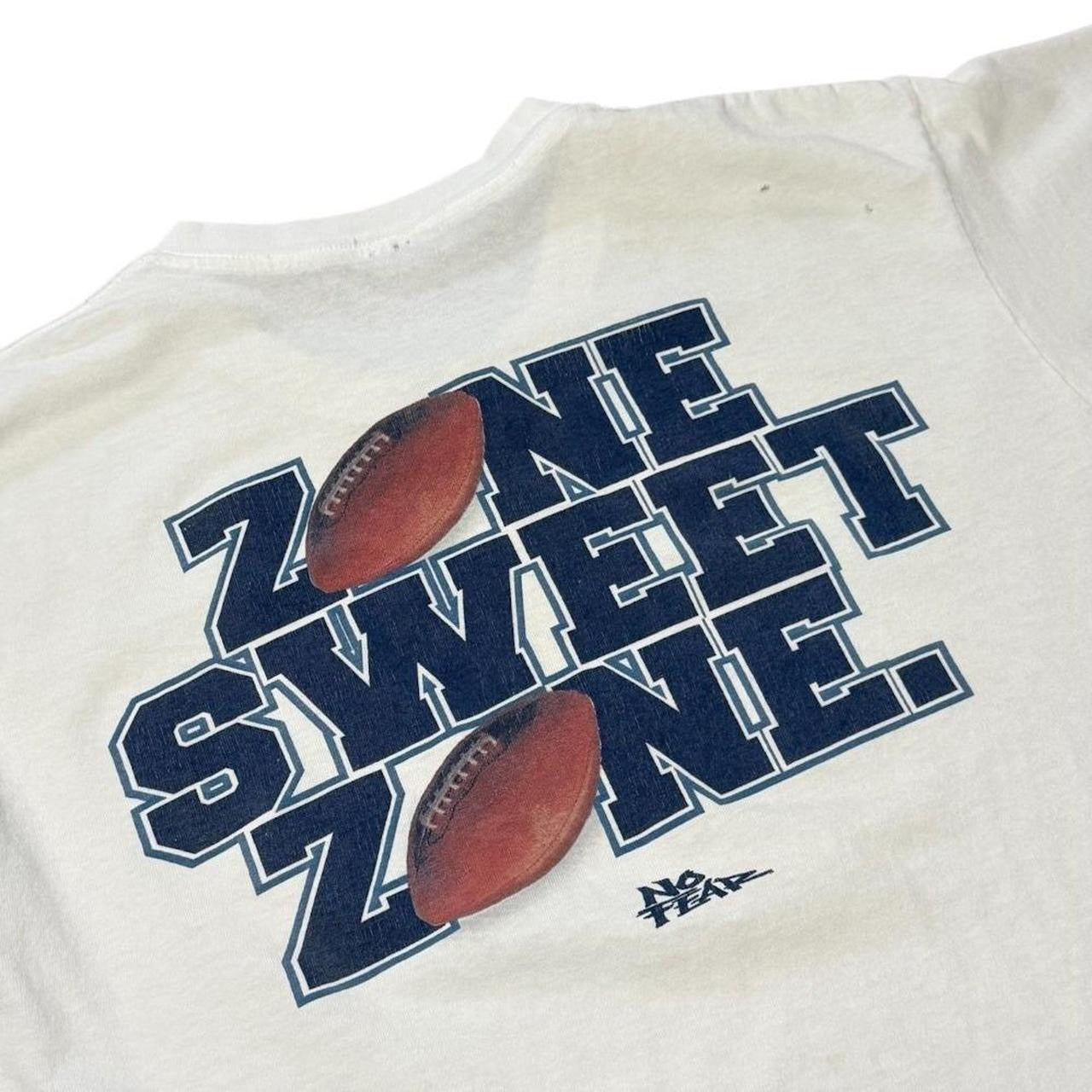 90s No Fear Football Sweet Zone Single Stitch Graphic Sports USA T-Shirt