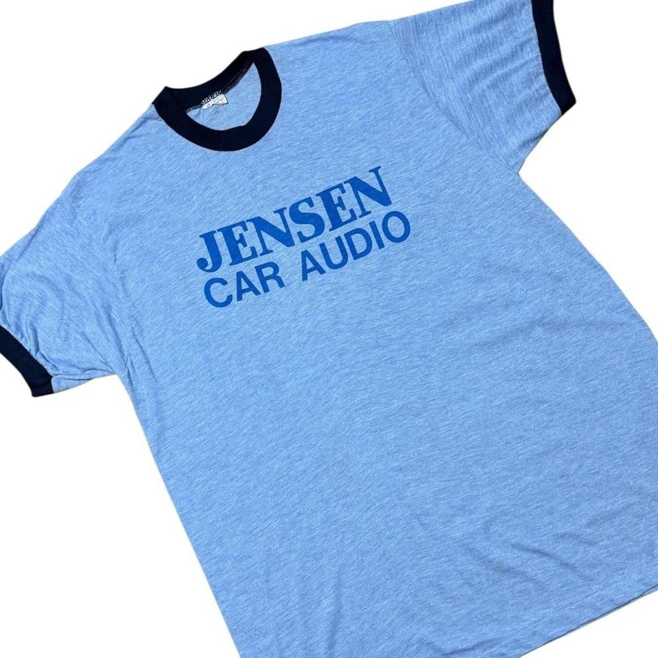 70s Jensen Car Audio Speakers Sound System Promo Graphic Ringer T-shirt