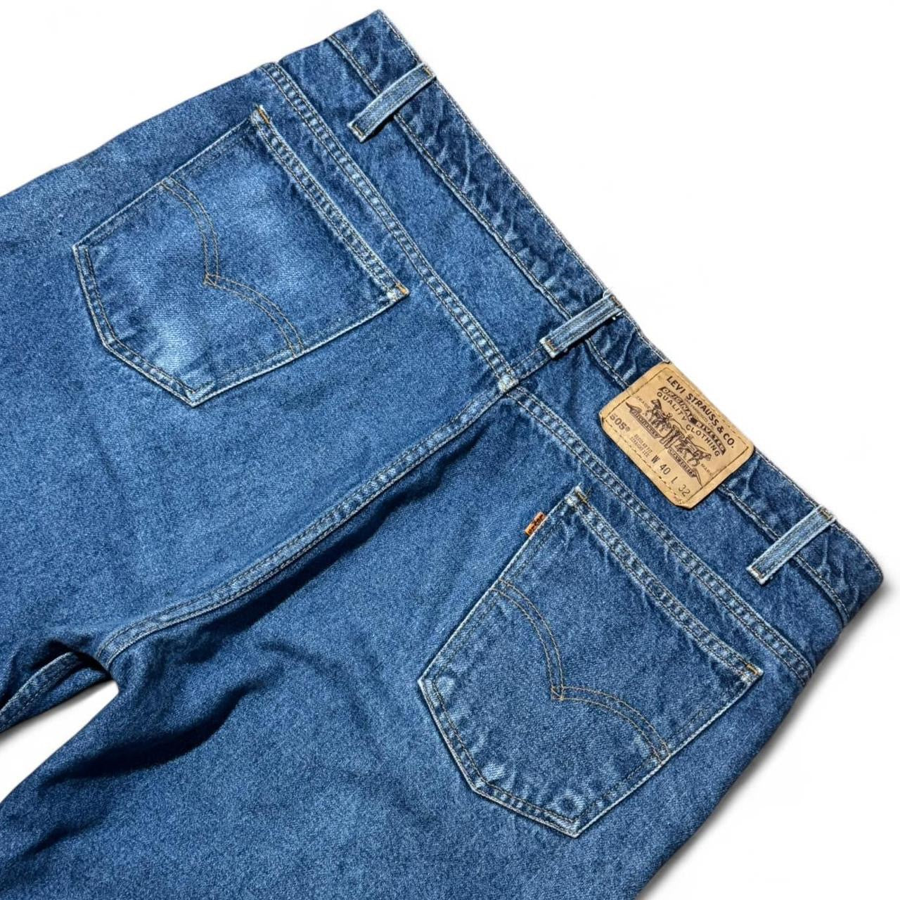 Orange Tab Levi’s 505 Straight Leg Blue Denim Jeans