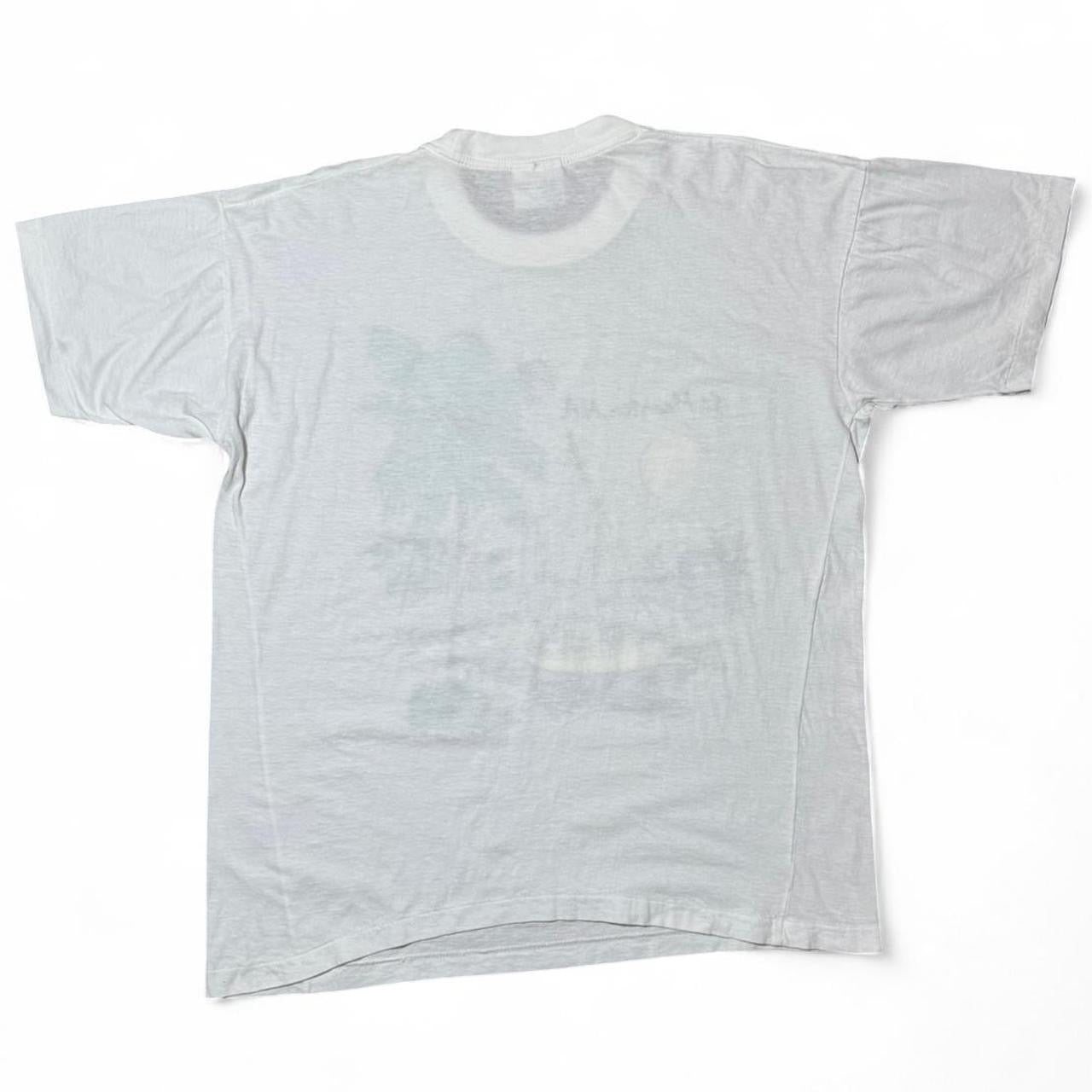 1980s St. Maarten Tropical Palm Tree Ocean Beach Graphic Souvenir Tee