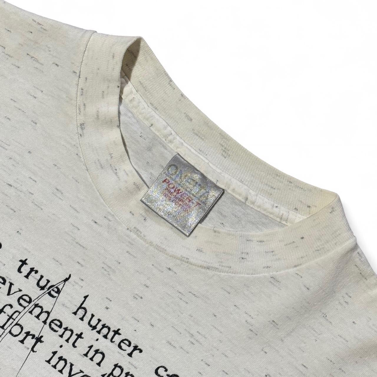 90s Grey Triblend Saxton Pope Hunting Quote Graphic Art Tee