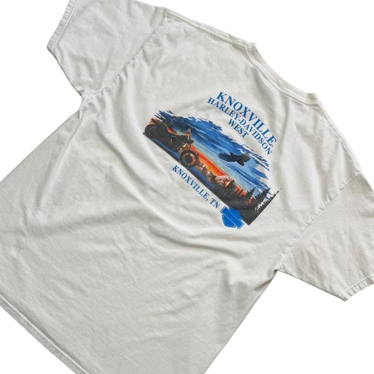 Y2K Harley Davidson Knoxville USA Motorcycle Biker Eagle Graphic T-Shirt