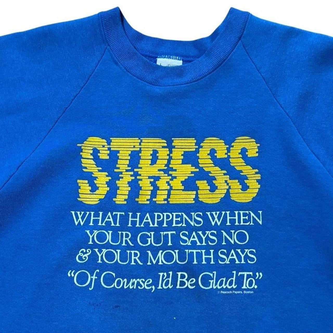 80s Stress Anxiety Funny Quote Slogan Graphic Raglan Crewneck Sweatshirt