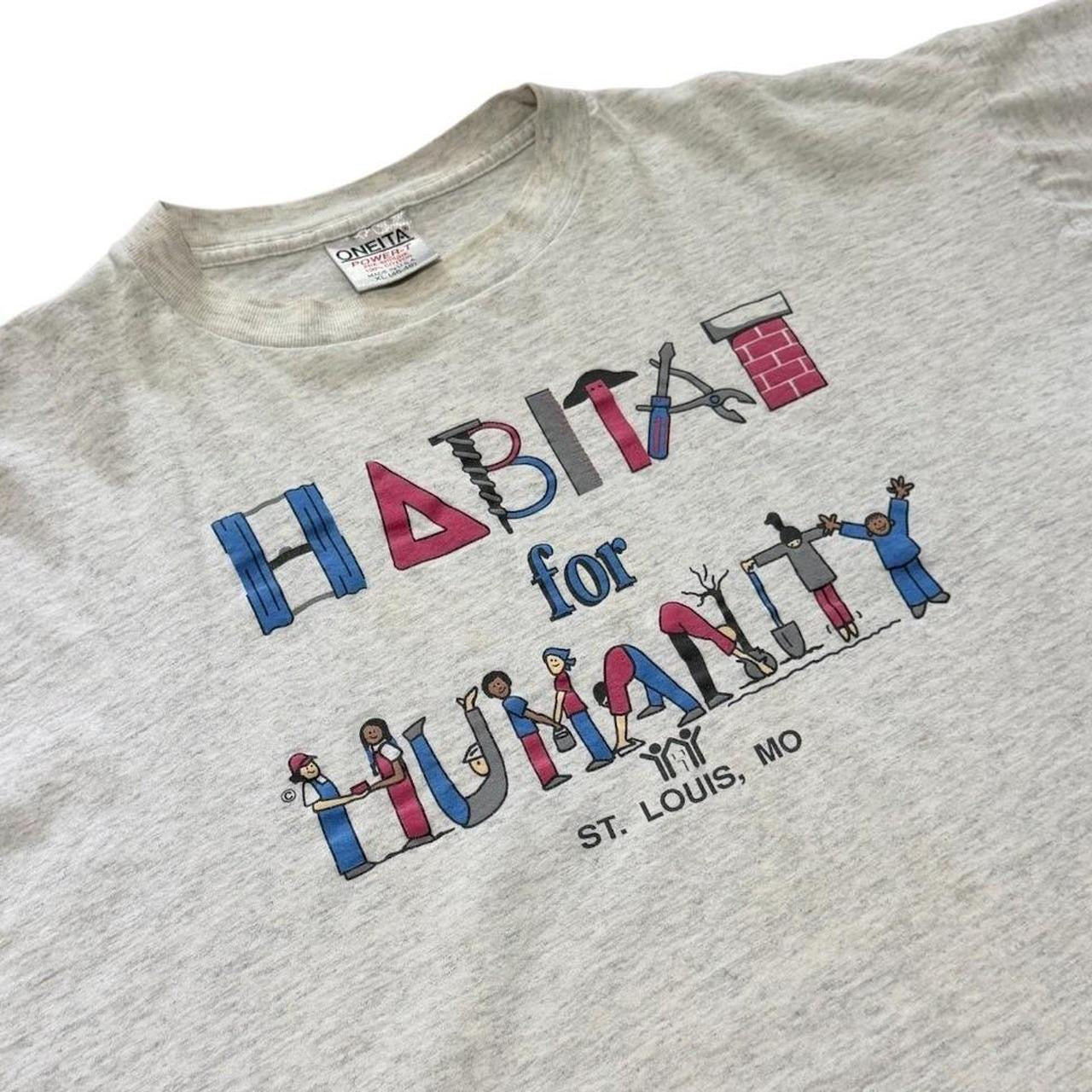 90s Habitat for Humanity Charity Foundation Promo Graphic Art T-shirt